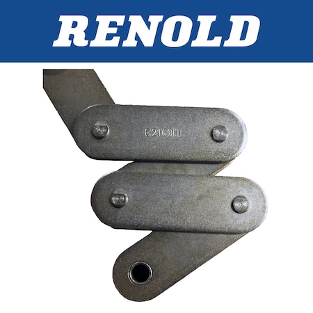 Renold 2-1/2in. PITCH, RIVETED, 1 STRAND, CARBON STEEL, 10FT C2100HX10FT